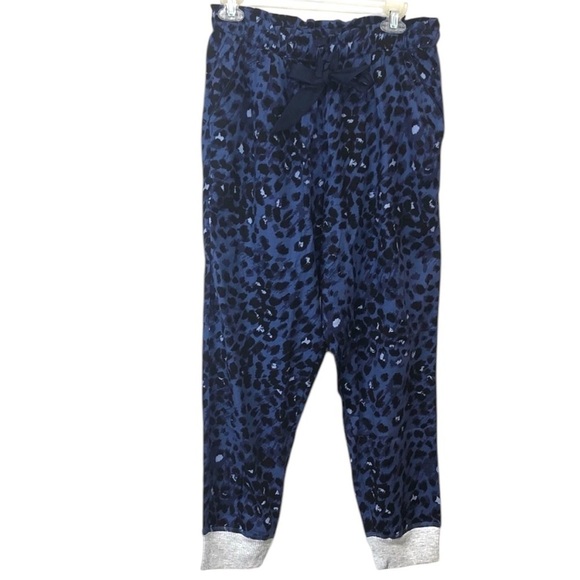 Aerie Cheetah Print Blue and Black Grey Lounge Sleep Pant NWT SZ M - Picture 1 of 12